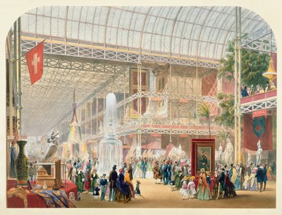 Great Exhibition, 1851: Central Transept of the Crystal Palace by English School